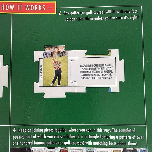 Which Golfer Did That? Quiz Jigsaw Puzzle Poster With Answers Included 252 Piece - Picture 7 of 10